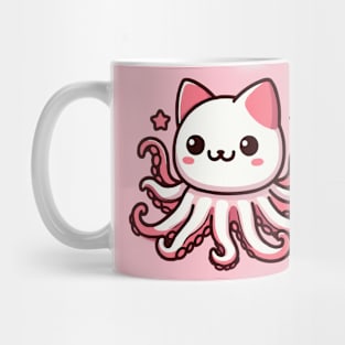 cute pink octopuss cat Mug